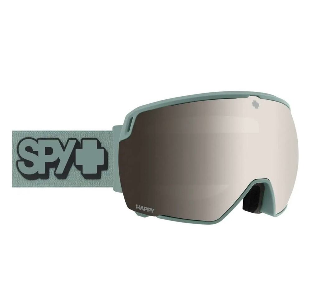 SPY Waypoint Ski Snow Goggles Steel Green Silver Mirror Comes W/ Extra Lens NIB